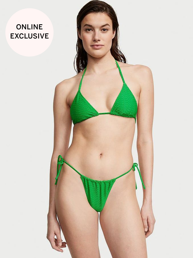 Green Fishnet Triangle Swim Bikini Top (K67633) | £14