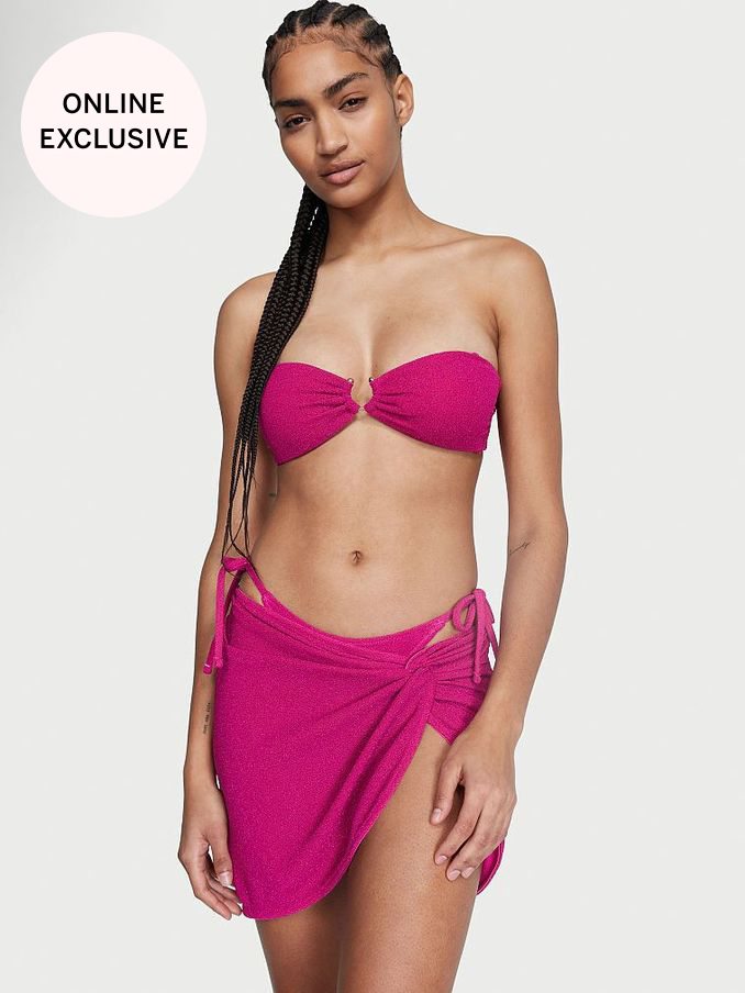 Forever Pink Strapless Shimmer Swim Bikini Top (K67660) | £19