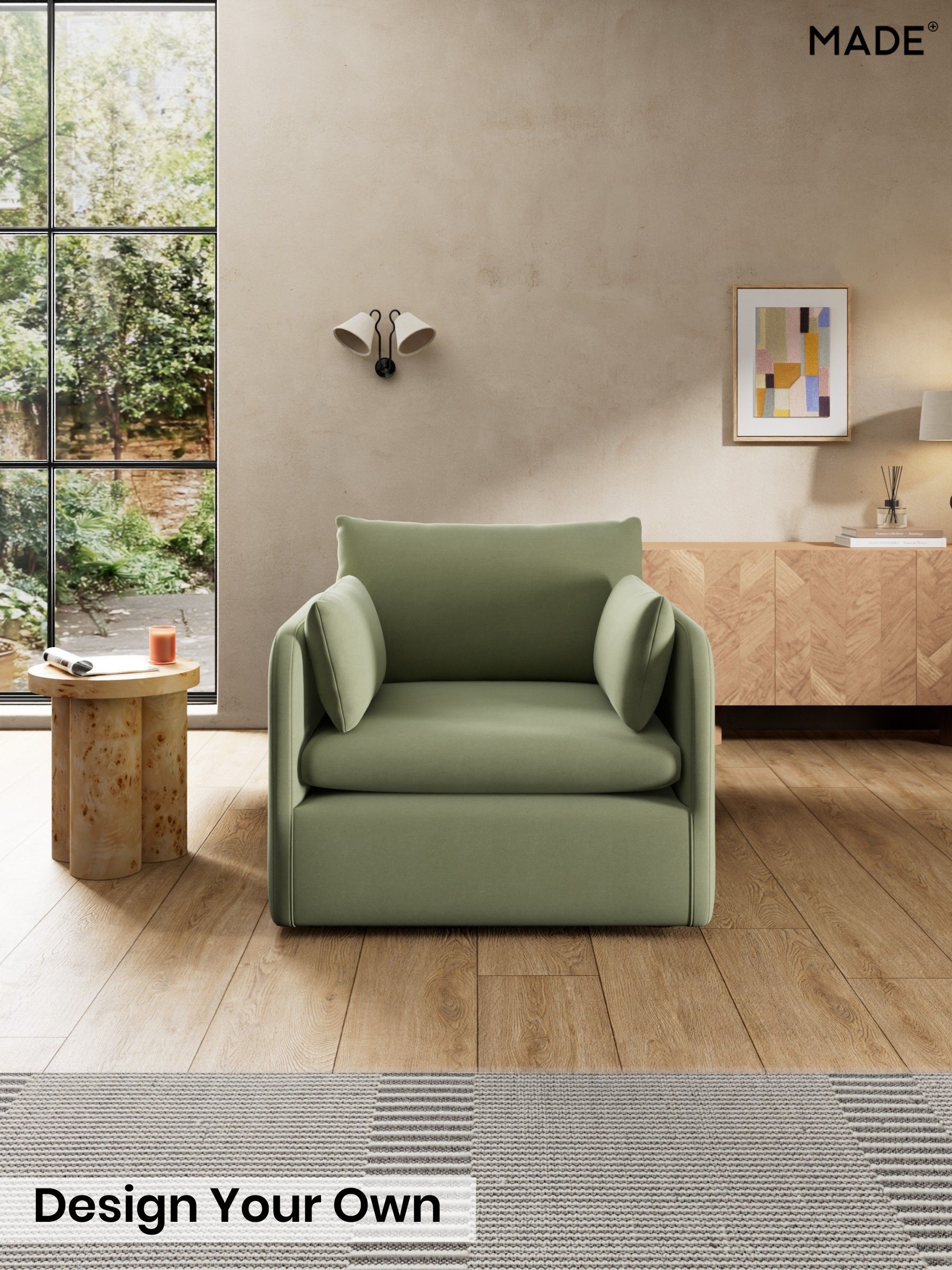 Cotton Velvet Blend/Sage Green - Jackson By Made