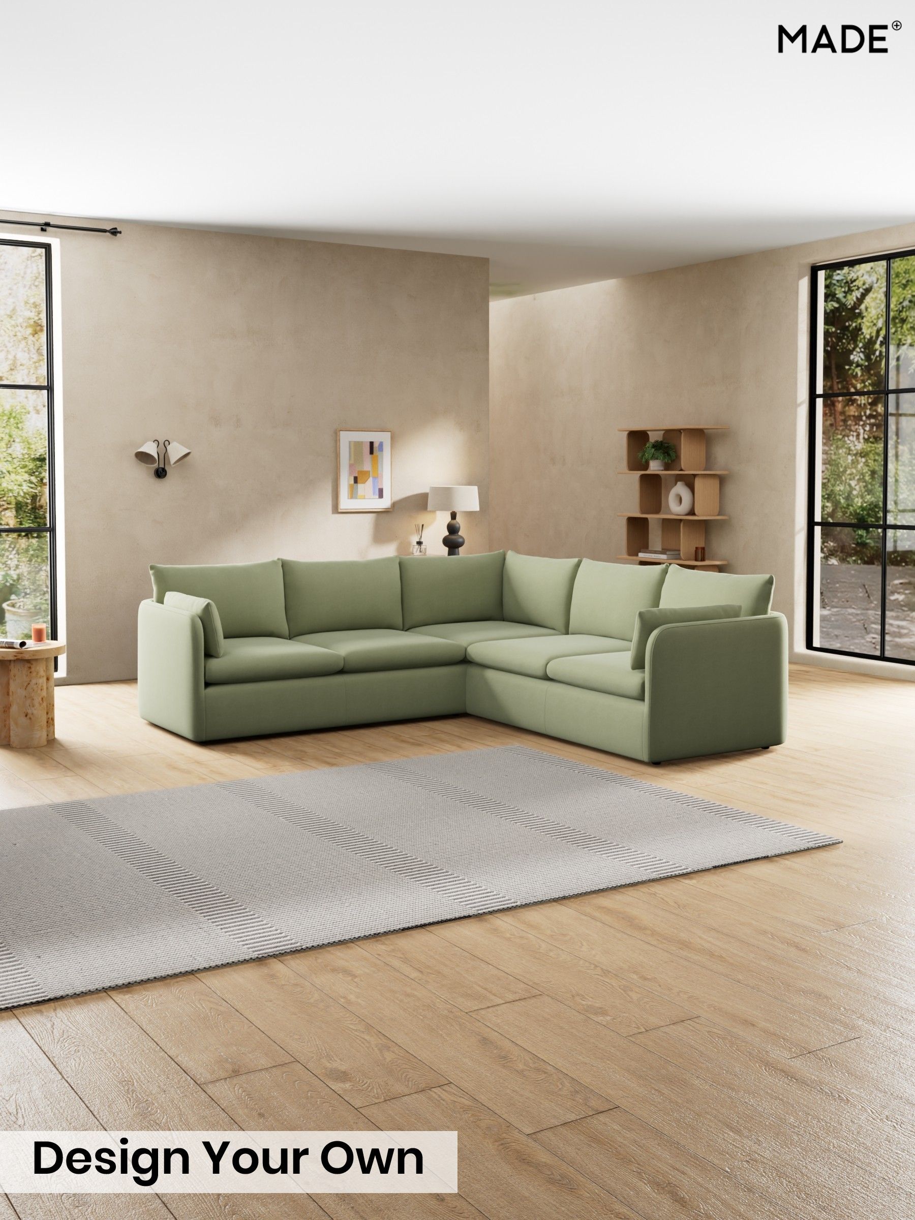 Cotton Velvet Blend/Sage Green - Jackson By Made