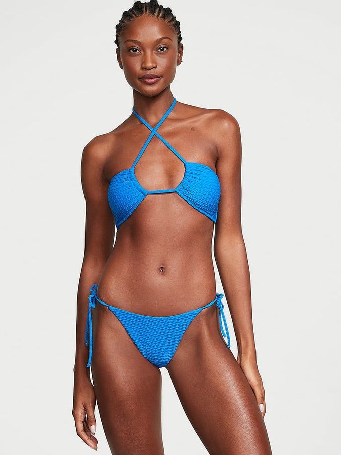 Shocking Blue Fishnet Tie Side High Leg Swim Bikini Bottom (K68532) | £12