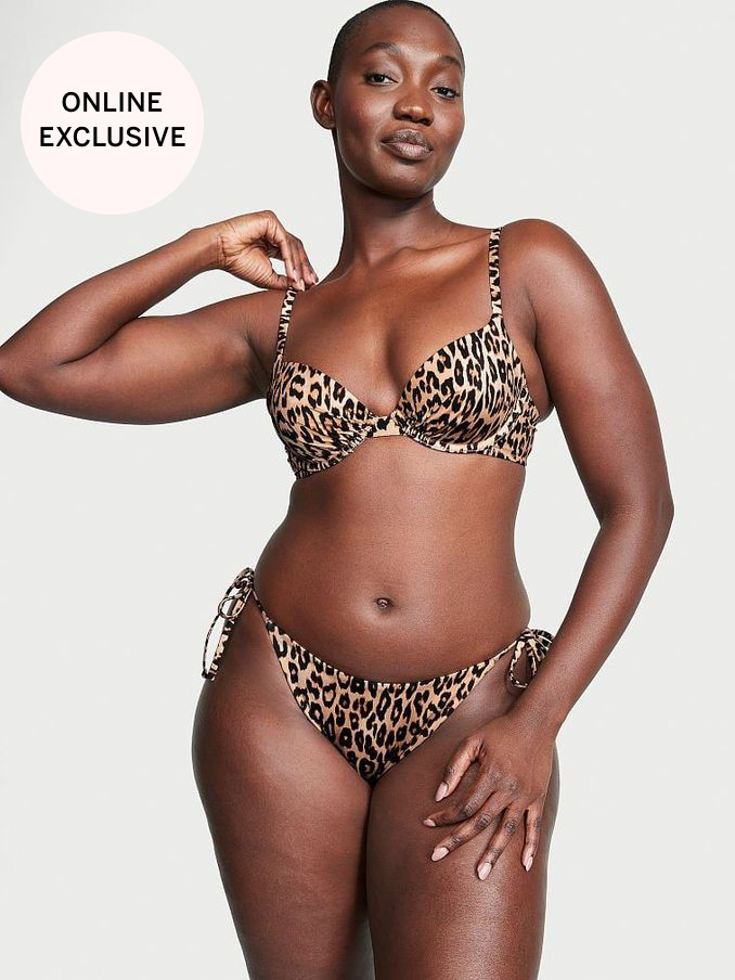 Brown Leopard Brief Swim Bikini Bottom (K68534) | £12