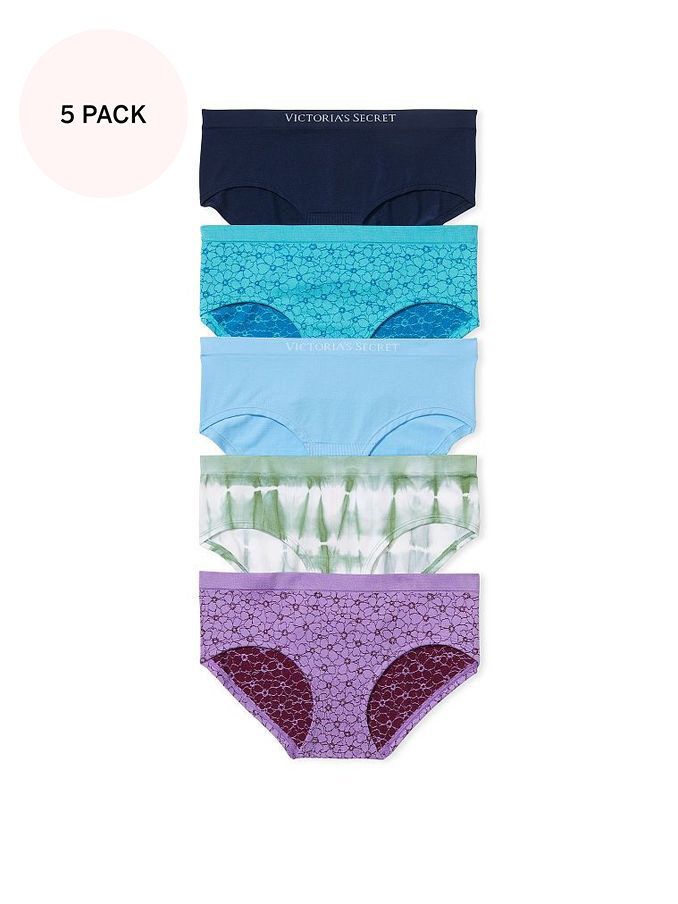 Blue/Green/Purple Hipster 5 Pack Knickers (K68566) | £13