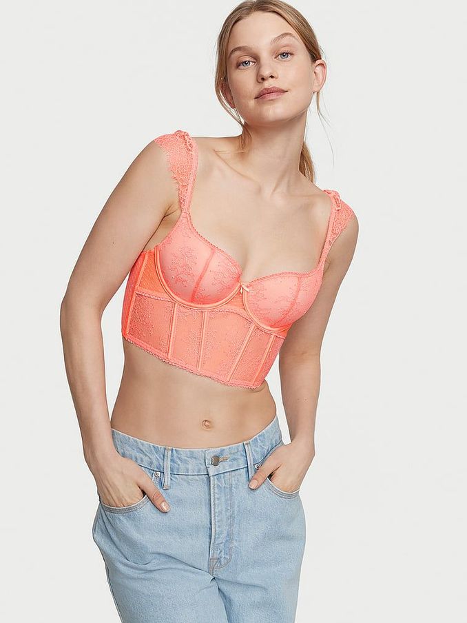Neon Nectar Orange Corset Bra Top (K68711) | £27