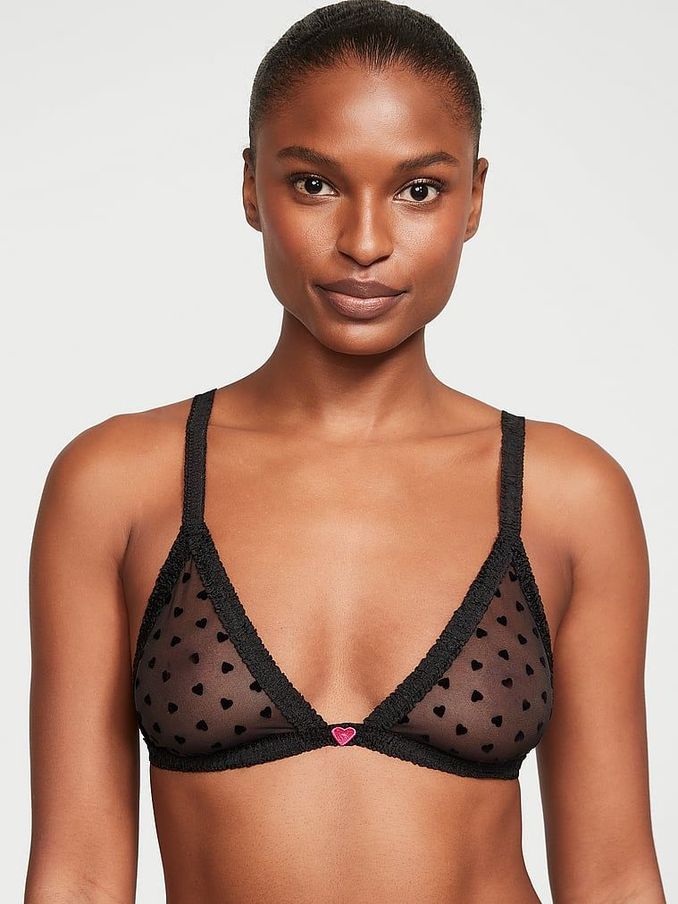 Black Heart Triangle Bra (K68717) | £8