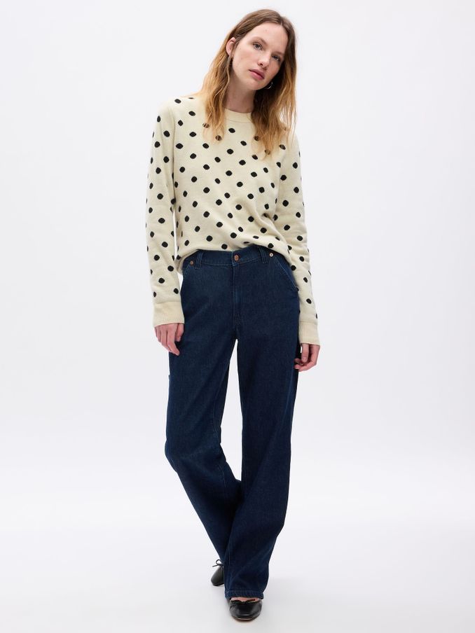 Cream CashSoft Cotton Mix Crew Neck Jumper (K71099) | £20