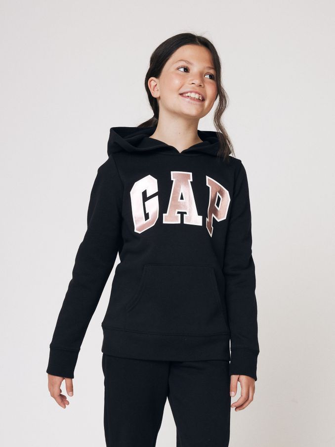 Black/Gold Logo Hoodie (4-13yrs) (K71231) | £20