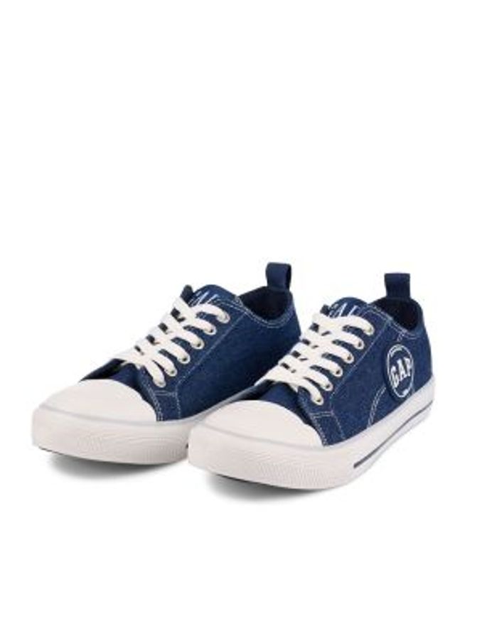 Navy Blue Houston Low Top Canvas Trainers (K71776) | £42
