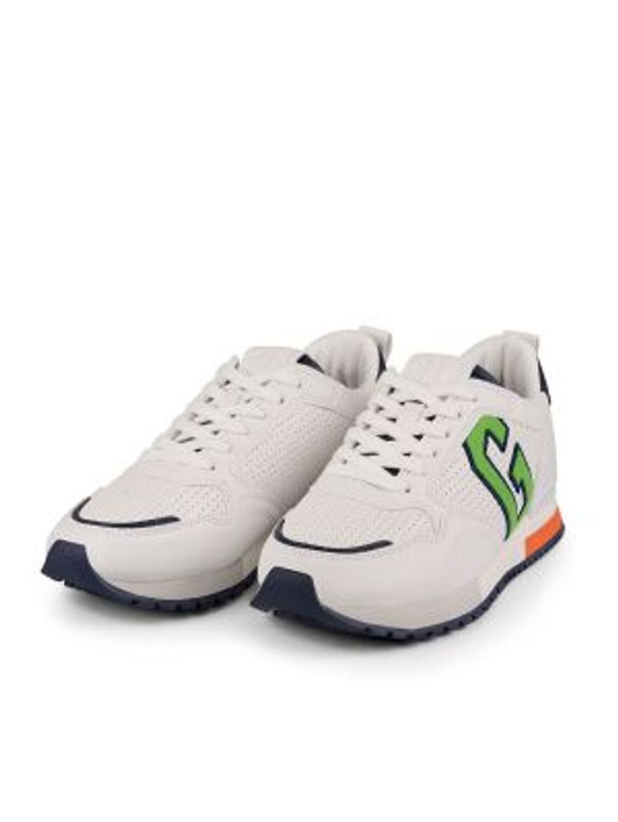 White and Green New York Low Top Trainers (K71782) | £49