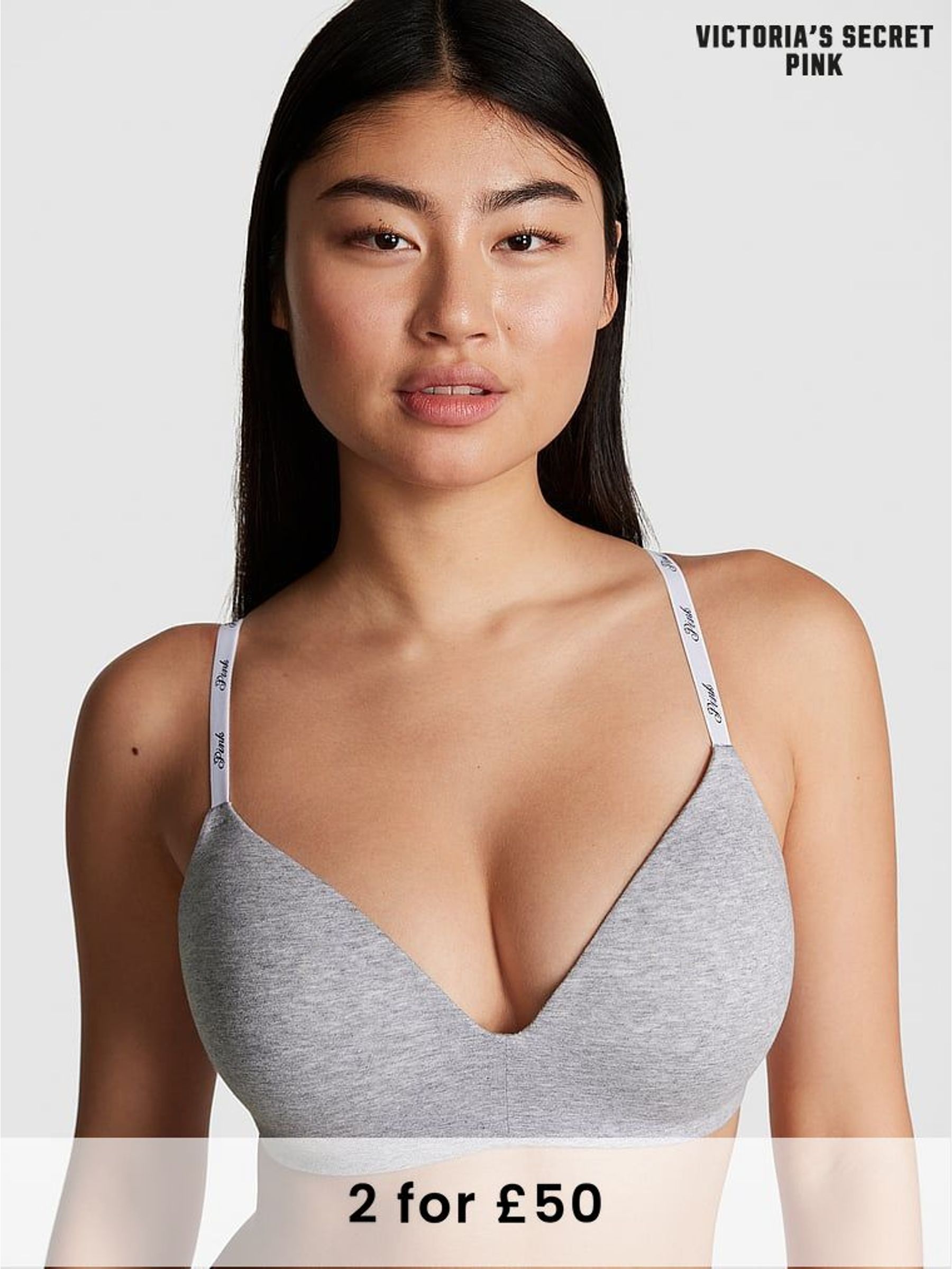 Grey Heather Non Wired Push Up Bra (K71841) | £29