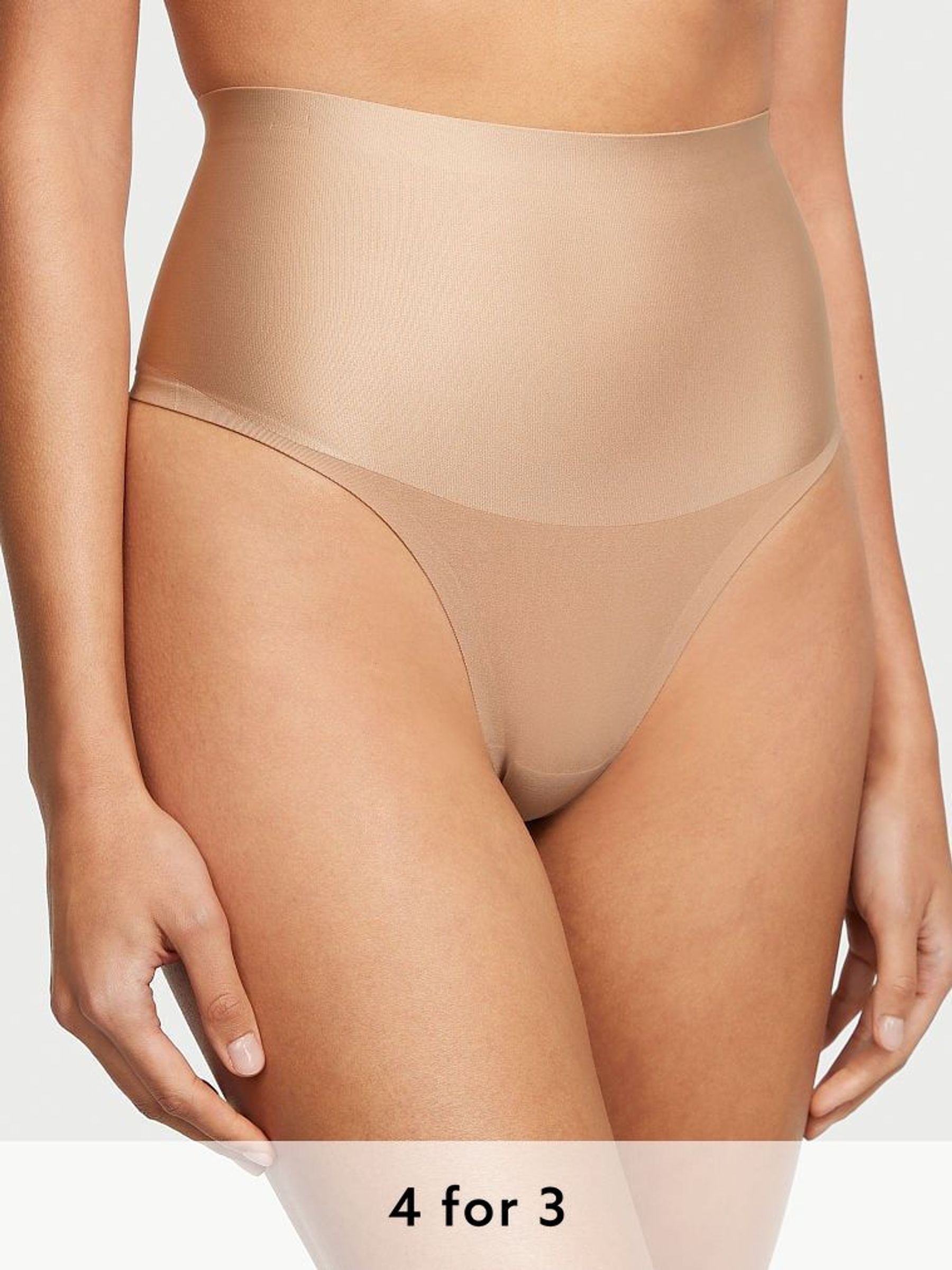 Praline Nude Smooth Thong Smoothing Shimmer Shaping Knickers (K71934) | £20