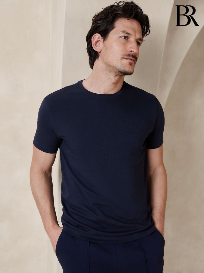 Banana Republic Blue Cotton Short Sleeve T-Shirt (K72262) | £30 - £40