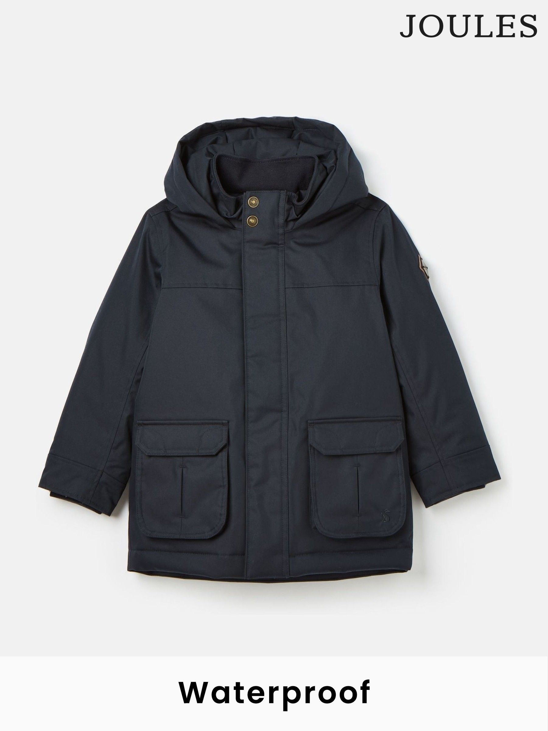 Kids' Ultimate Navy Blue Waterproof Coat with Quilted Lining (K73238) | £54 - £59