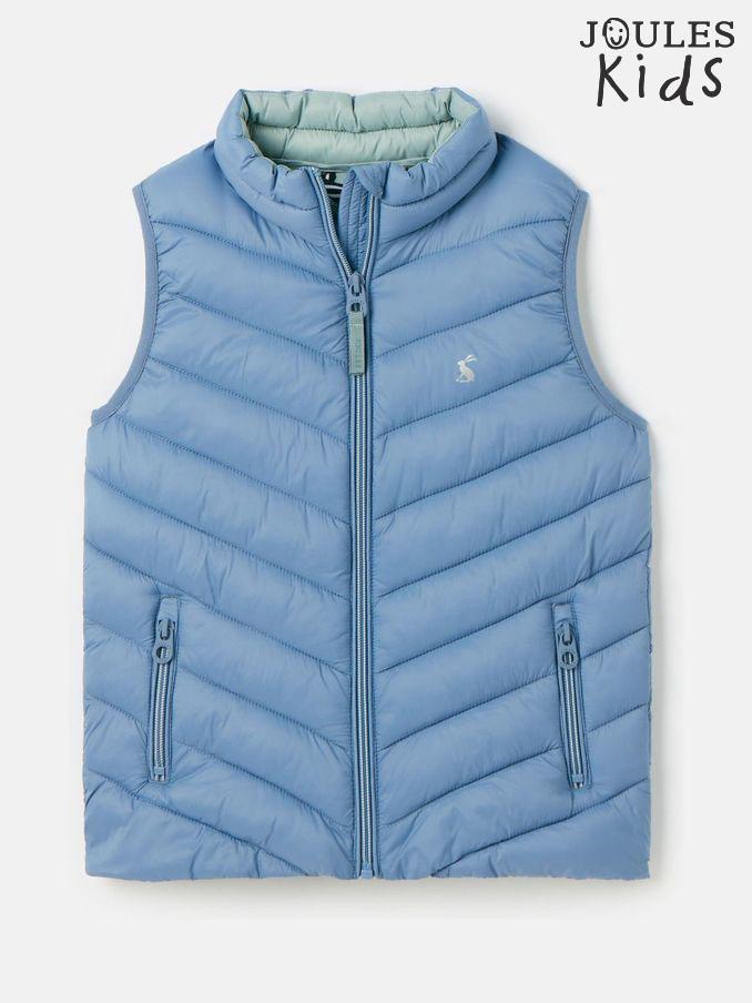 Kids' Crofton Blue Showerproof Padded Gilet (K73567) | £24 - £27