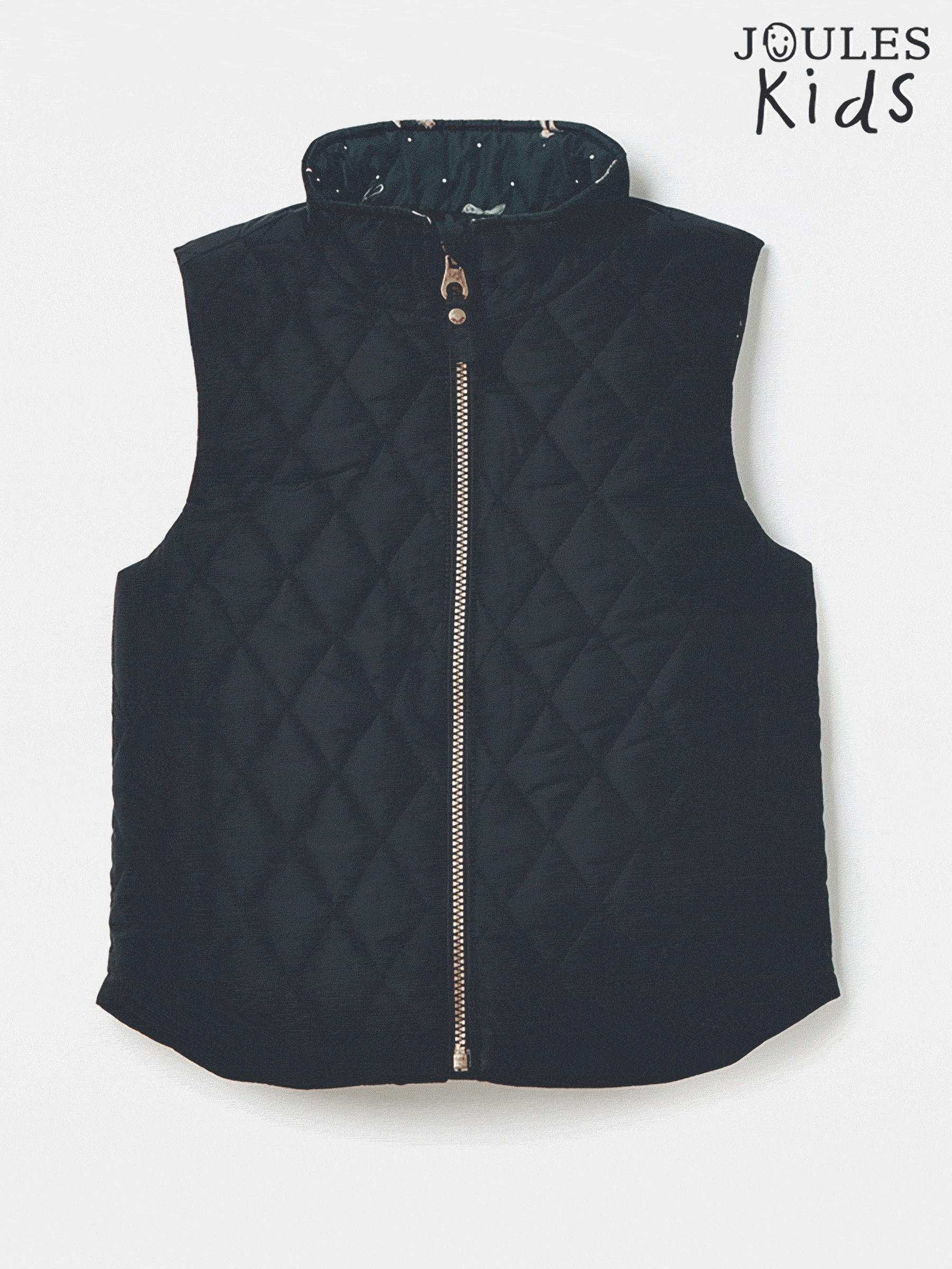Kids' Atwell Navy Blue Showerproof Reversible Gilet (K73614) | £32 - £35