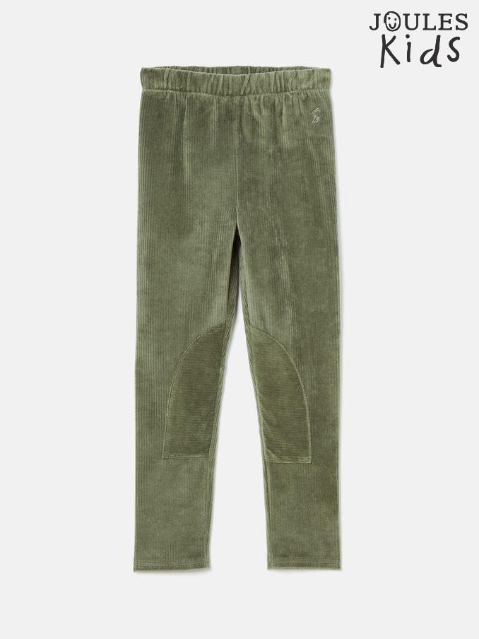 Giddy Up Khaki Green Stretch Cord Legging (K73658) | £14 - £16