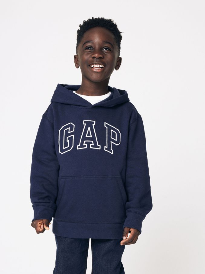 Navy Blue Logo Hoodie (4-13yrs) (K73665) | £20