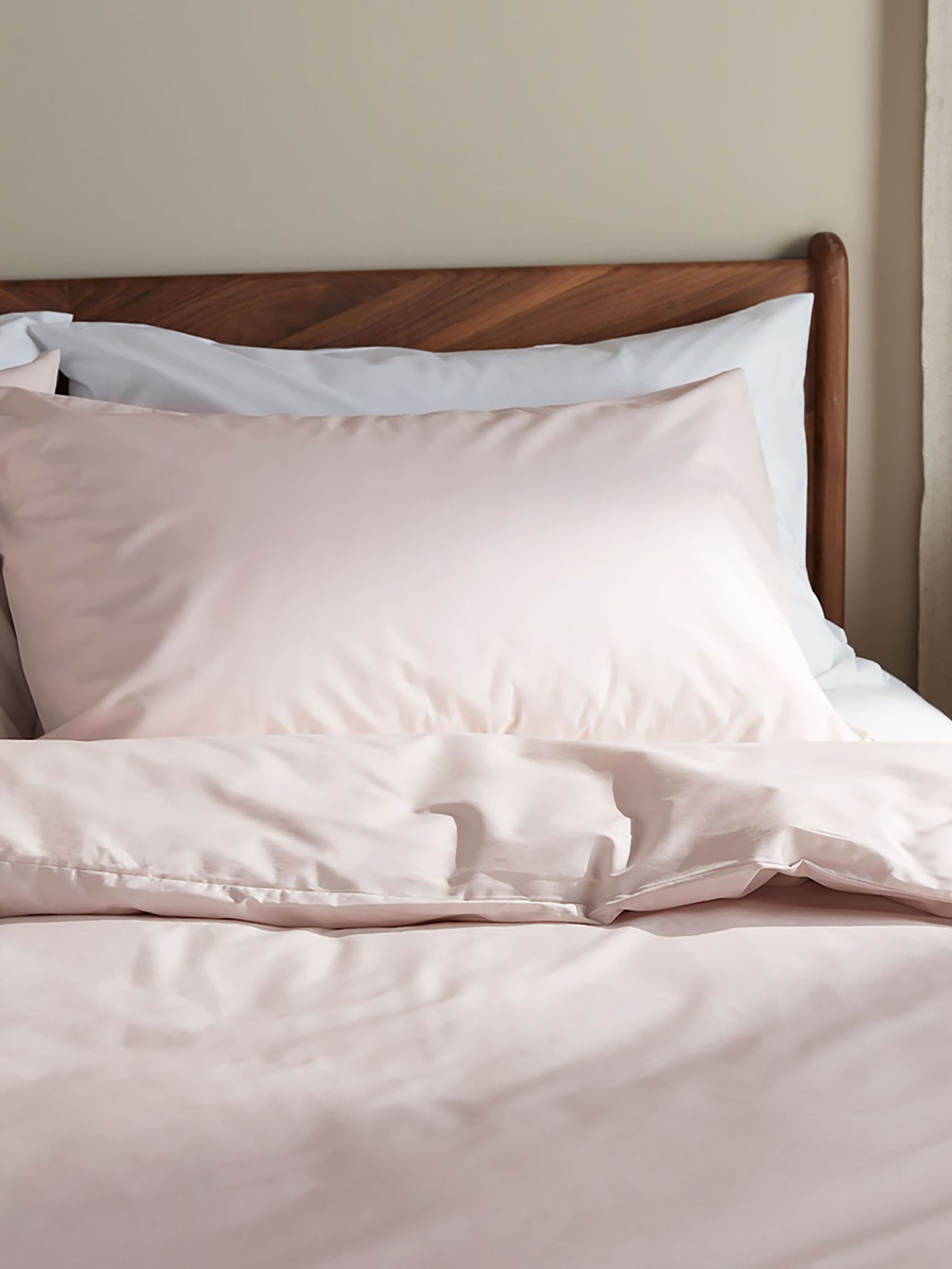 Bedfolk Set of 2 Pink Luxe 100% Cotton King Pillowcases (K73867) | £55