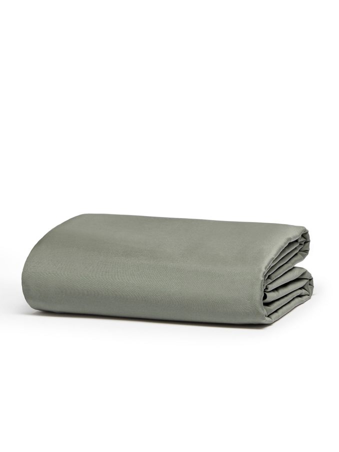 Bedfolk Green 100% Cotton Luxe Deep Fitted Sheet (K73870) | £60 - £100