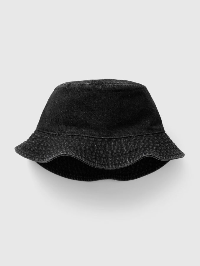 Grey Kids Denim Bucket Hat (K75387) | £7