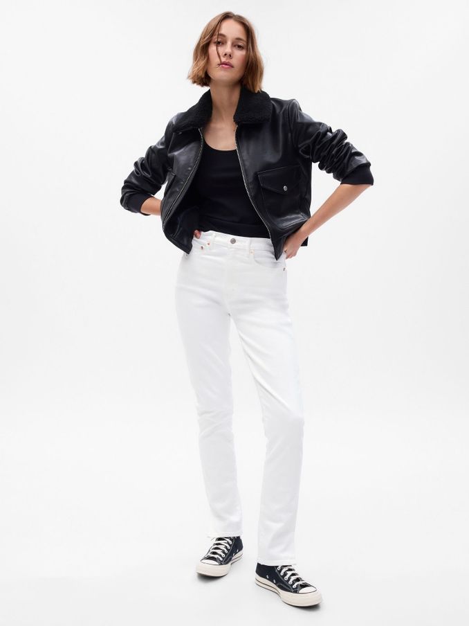 White Vintage Slim Stretch High Waisted Jeans (K75530) | £19