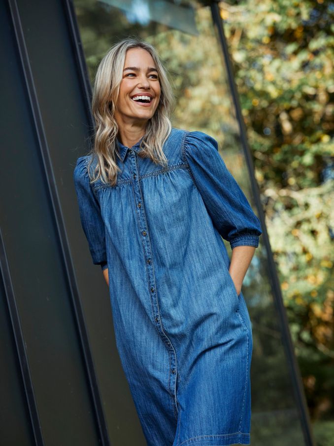 Blue Clara Denim Dress (K76026) | £38