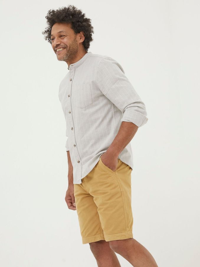 Cove Yellow Flat Front Shorts (K76033) | £28