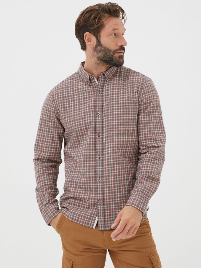 Burdon Orange Gingham Shirt (K76365) | £25