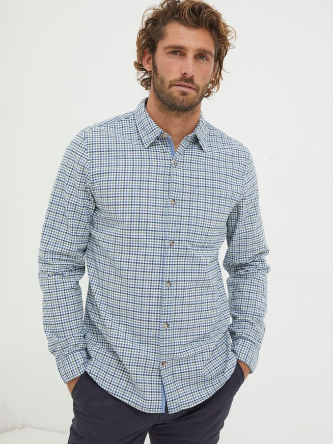 Benton Blue Gingham Shirt (K76368) | £28