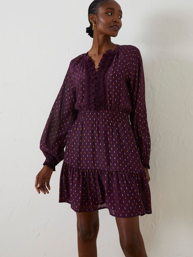 Purple Belle Metallic Dress (K77787) | £42