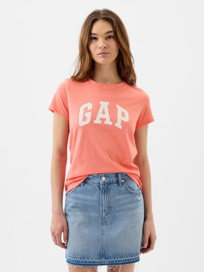 Pink Cotton Logo Short Sleeve Crew Neck T-Shirt (K78111) | £9