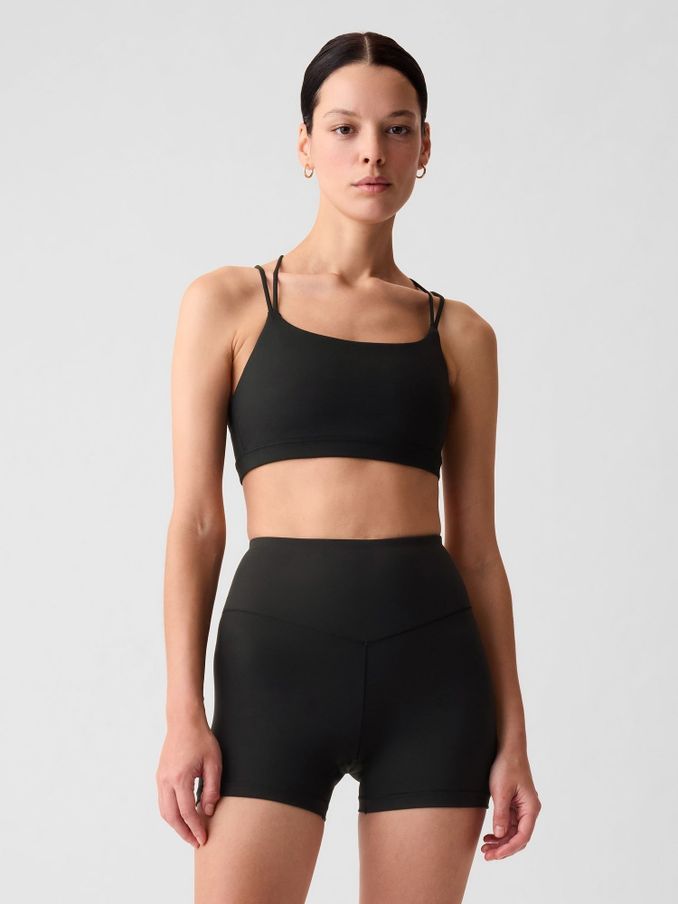 Black Power Medium Impact Racerback Strappy Sports Bra (K78220) | £25