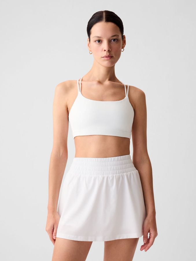 White Power Medium Impact Racerback Strappy Sports Bra (K78285) | £25