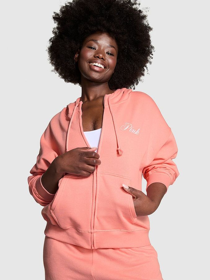 Passion Pink Fleece Fleece Full Zip Hoodie (K79704) | £22