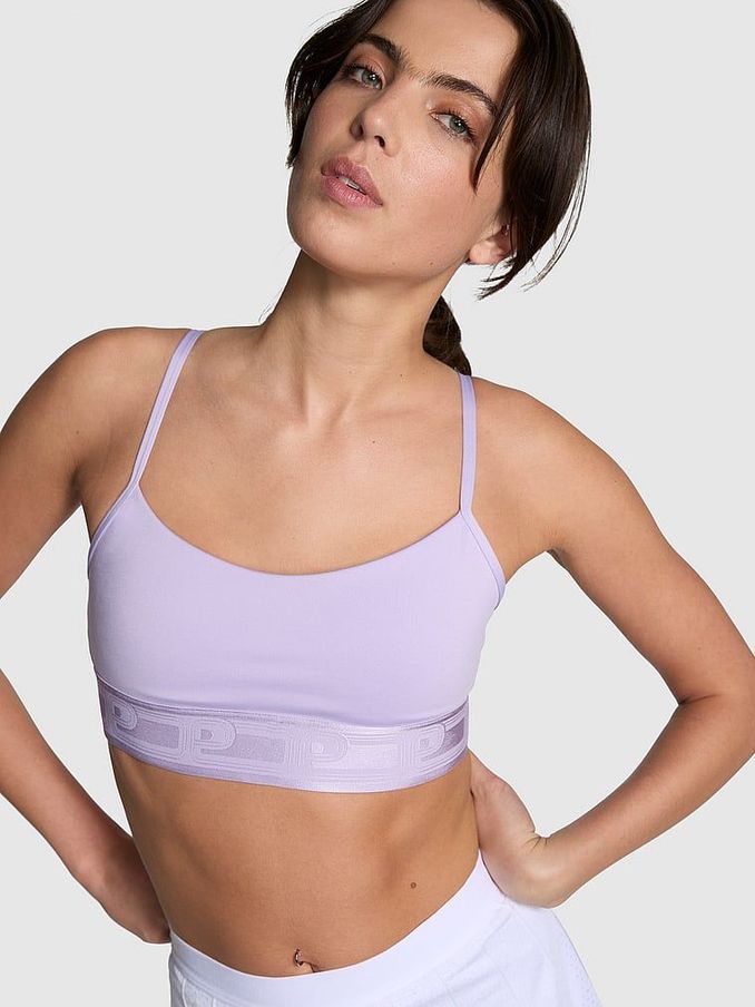 Pastel Lilac Purple Non Wired Lightly Lined Low Impact Sports Bra (K79718) | £12