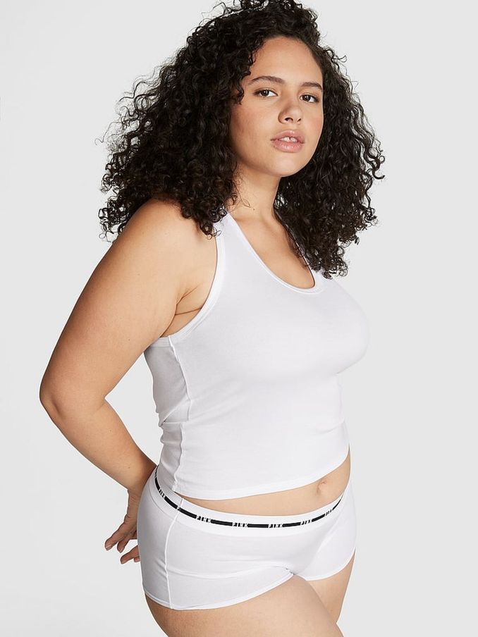 White Modal Rib Pyjama Vest Top (K80546) | £16