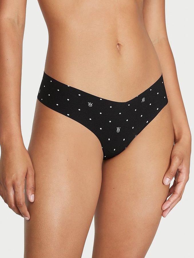 Black Dot Logo Thong Knickers (K80566) | £4
