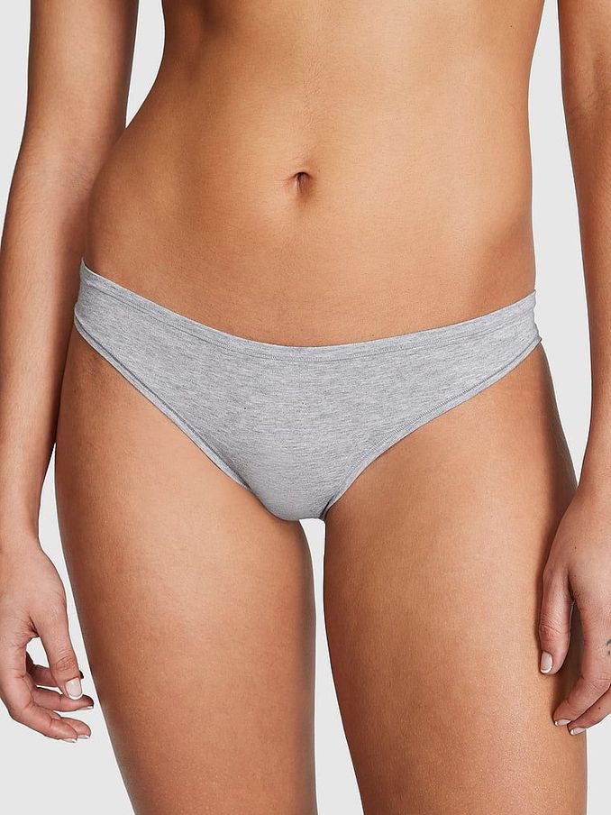 Medium Heather Grey Bikini Cotton Knickers (K80628) | £4