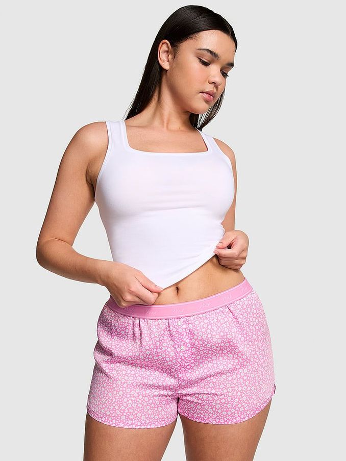 Pink Ditsy Floral Short TENCEL™ Pyjama Bottoms (K80653) | £26