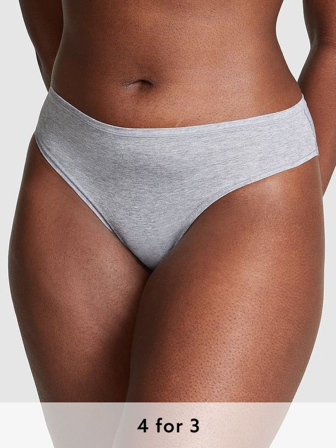 Grey Heather Cheeky Cotton Knickers (K80711) | £9