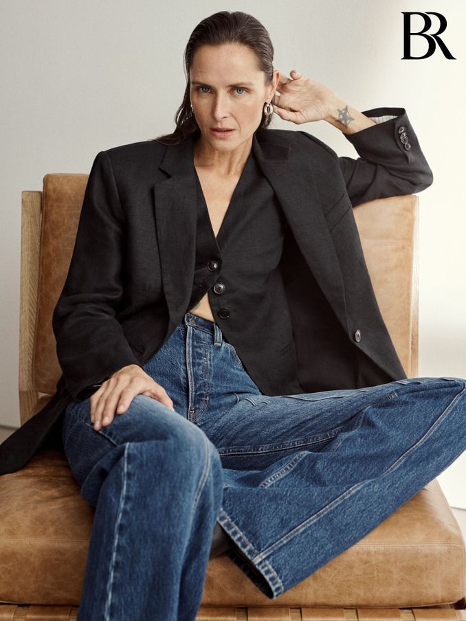 Banana Republic Black Lina Relaxed Linen Blazer (K81036) | £185