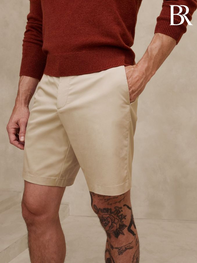 Banana Republic Beige 9" Core Temp Shorts (K81104) | £50