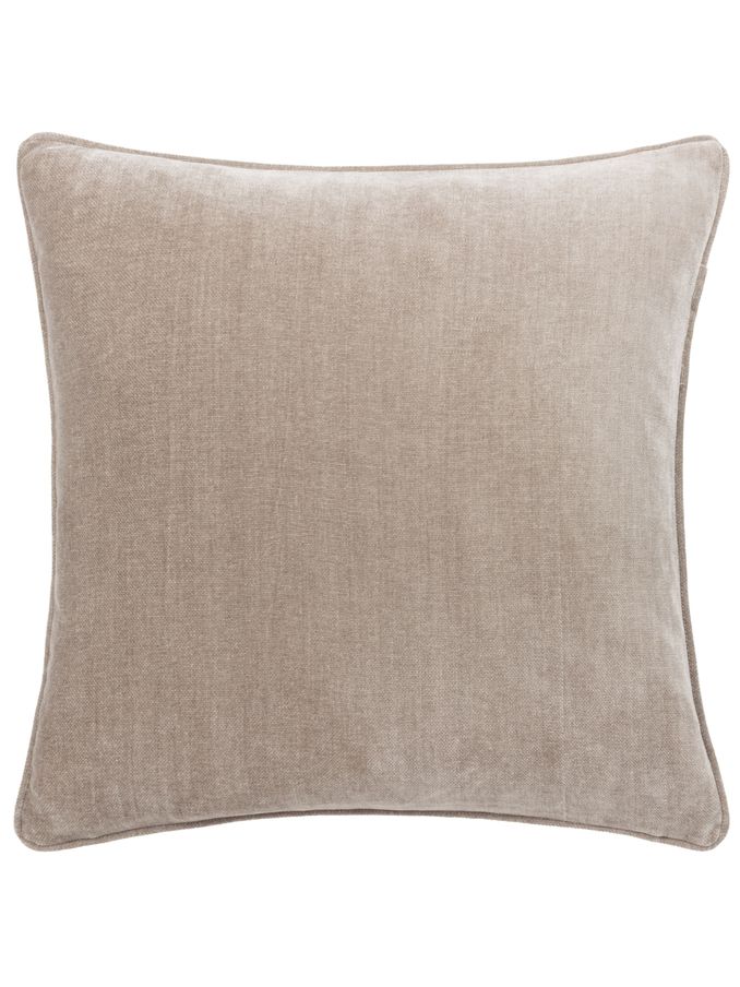 Yard Grey/Beige 50 x 50cm Heavy Chenille Velvet Piped Feather Filled Cushion (K85576) | £24