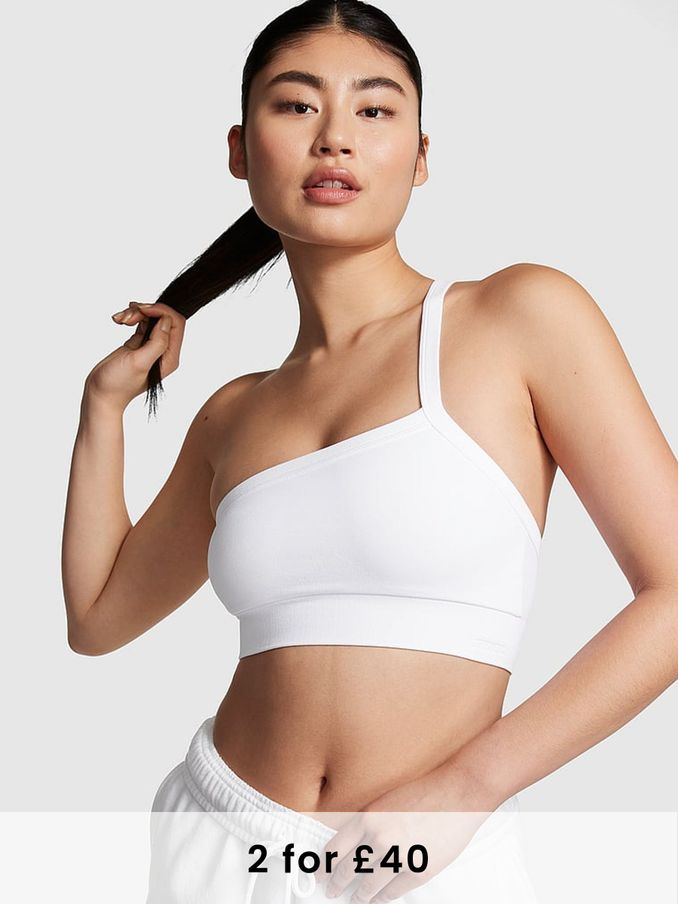 White Seamless Low Impact Sports Bra (K86356) | £25