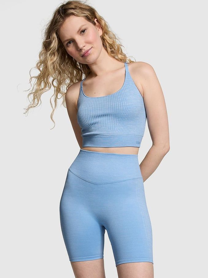 Denim Blue Seamless 6"Cycling Shorts (K86443) | £14