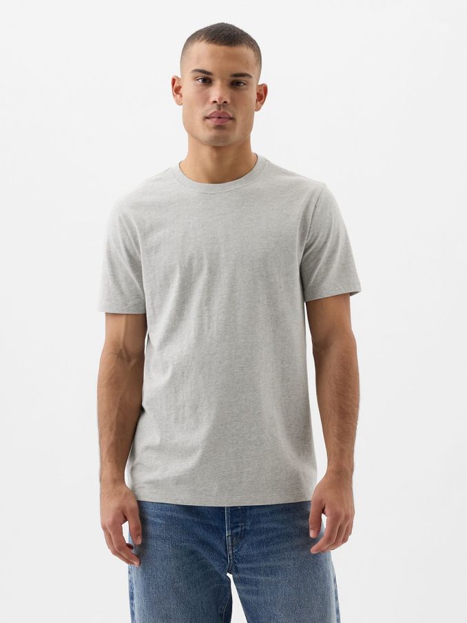 Stone Grey Short Sleeve Everyday 100% Cotton Crew Neck T-Shirt (K90415) | £12