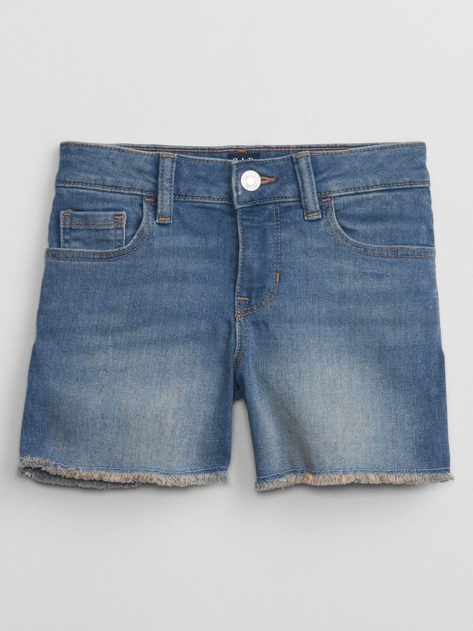 Mid Blue Medium Wash Denim Mid Rise Midi Shorts (5-14yrs) (K90618) | £13