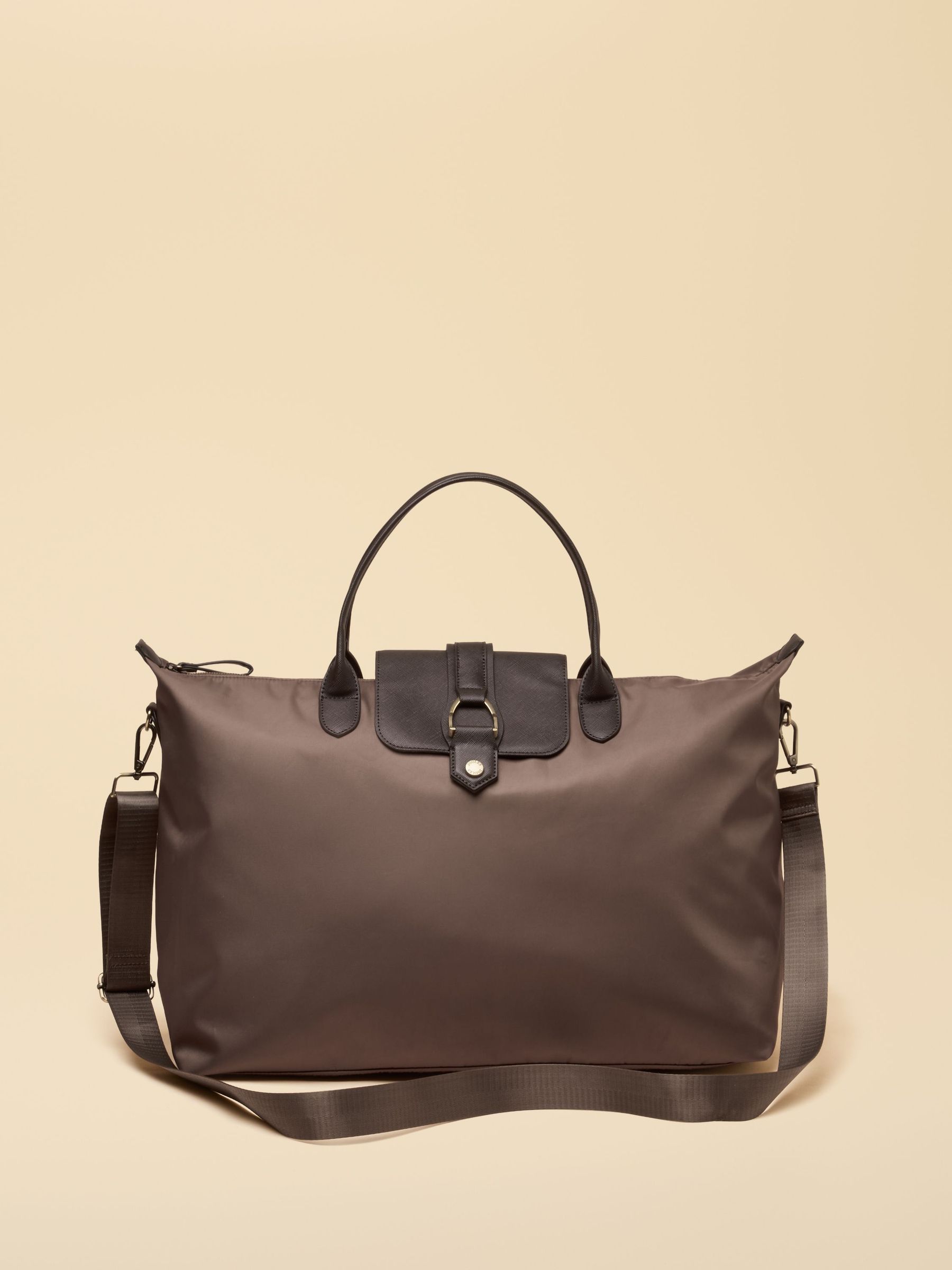 Mocha Brown - Zip Top Weekend Bag