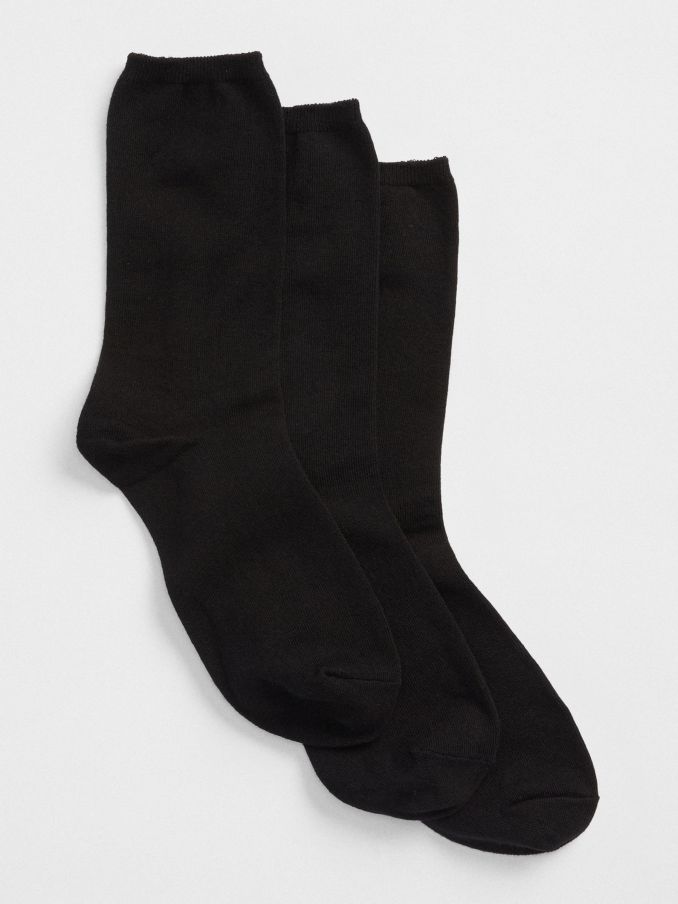Black Adults 3 Pack Basic Trainer Socks (K93351) | £10