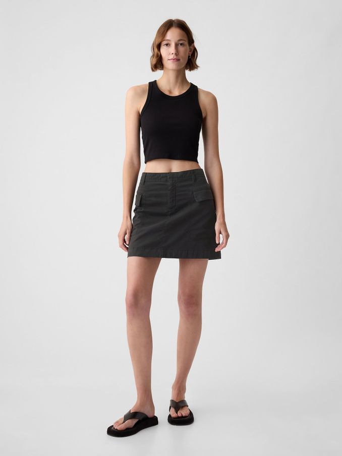 Black Cargo Mini Skirt (K93417) | £21